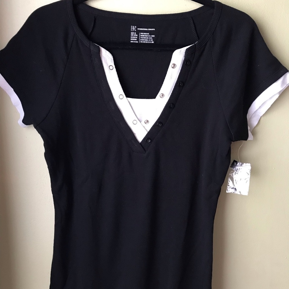 I-N-C  International Concepts Ribbed Top